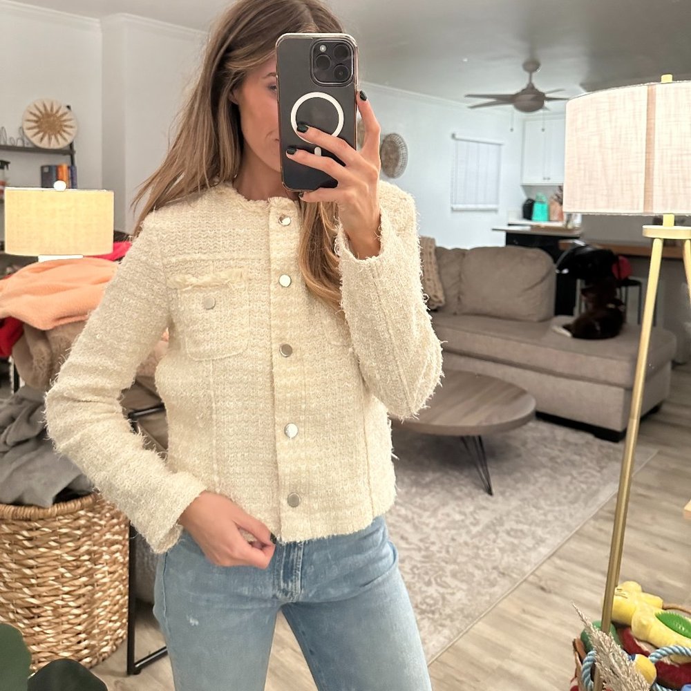 ♥️ MANGO Tweed Jacky Jacket